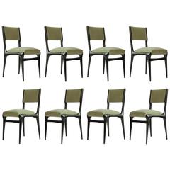 Carlo de Carli Set of Eight Organic Dining Chairs for Cassina