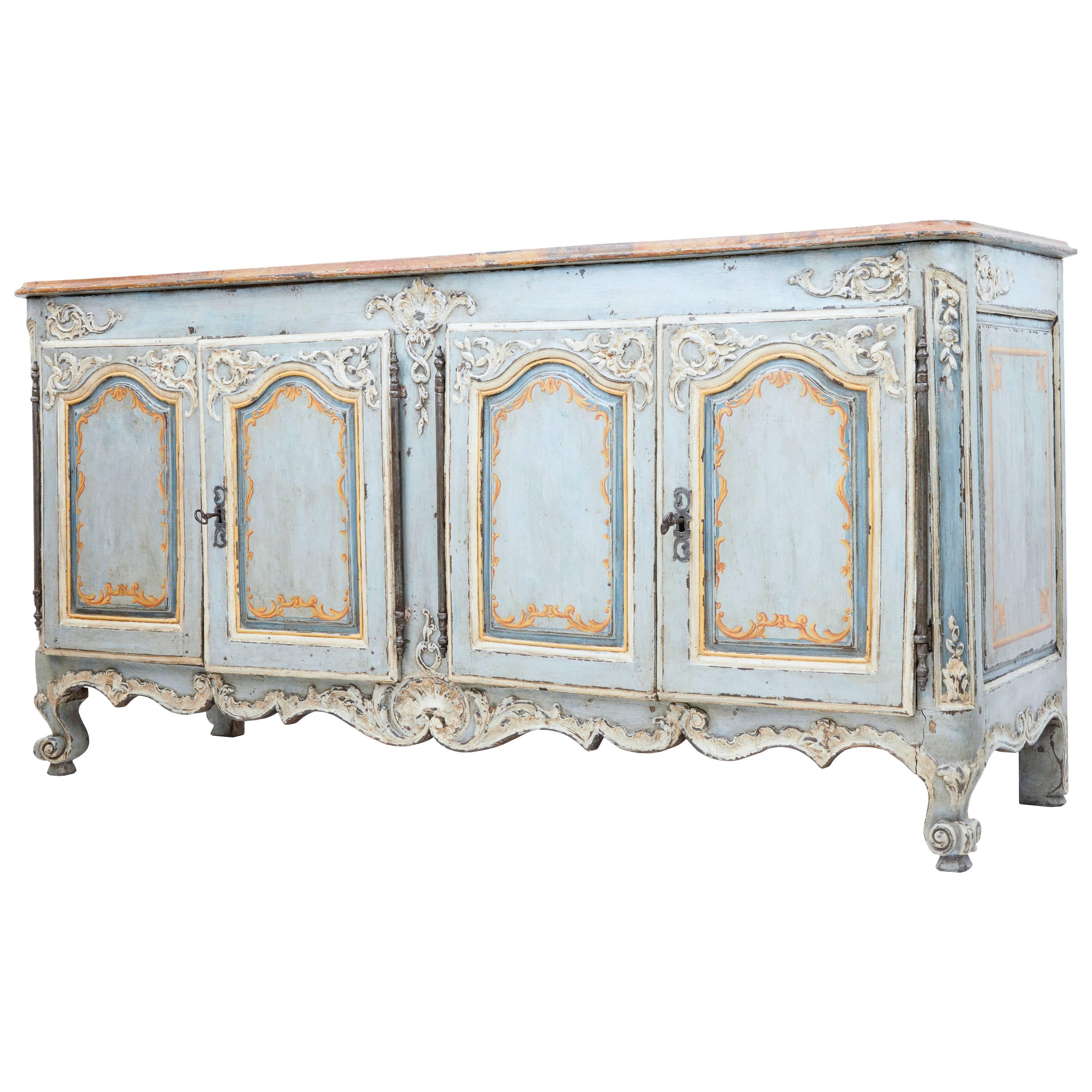 Rare 18th Century French Oak Painted Dresser Sideboard