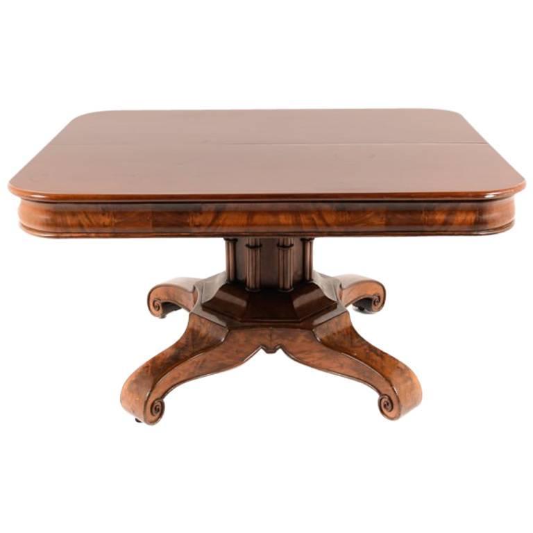 Antique French EmpireStyle Mahogany Pedestal Table, circa 1840 at 1stdibs