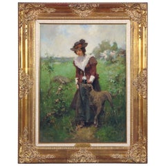 Antique La Promenade dans le Jardin by Walter Granville-Smith