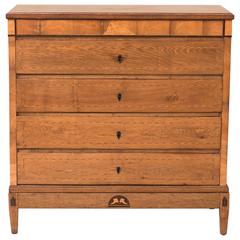 Danish Empire Chest of Drawers in Oak, 1831