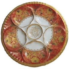 Antique Porcelain Oyster Plate Theodore Haviland Limoges