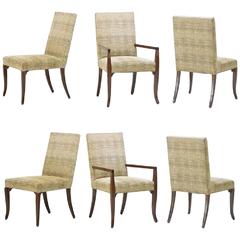 Six T. H. Robsjohn-Gibbings Dining Chairs, Consisting of 2 Arm & 4 Side Chairs 2
