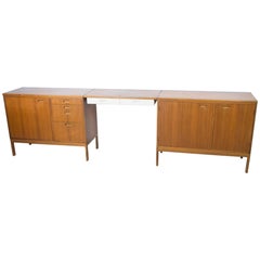 Pair of Cabinets with Detachable Floating Desk