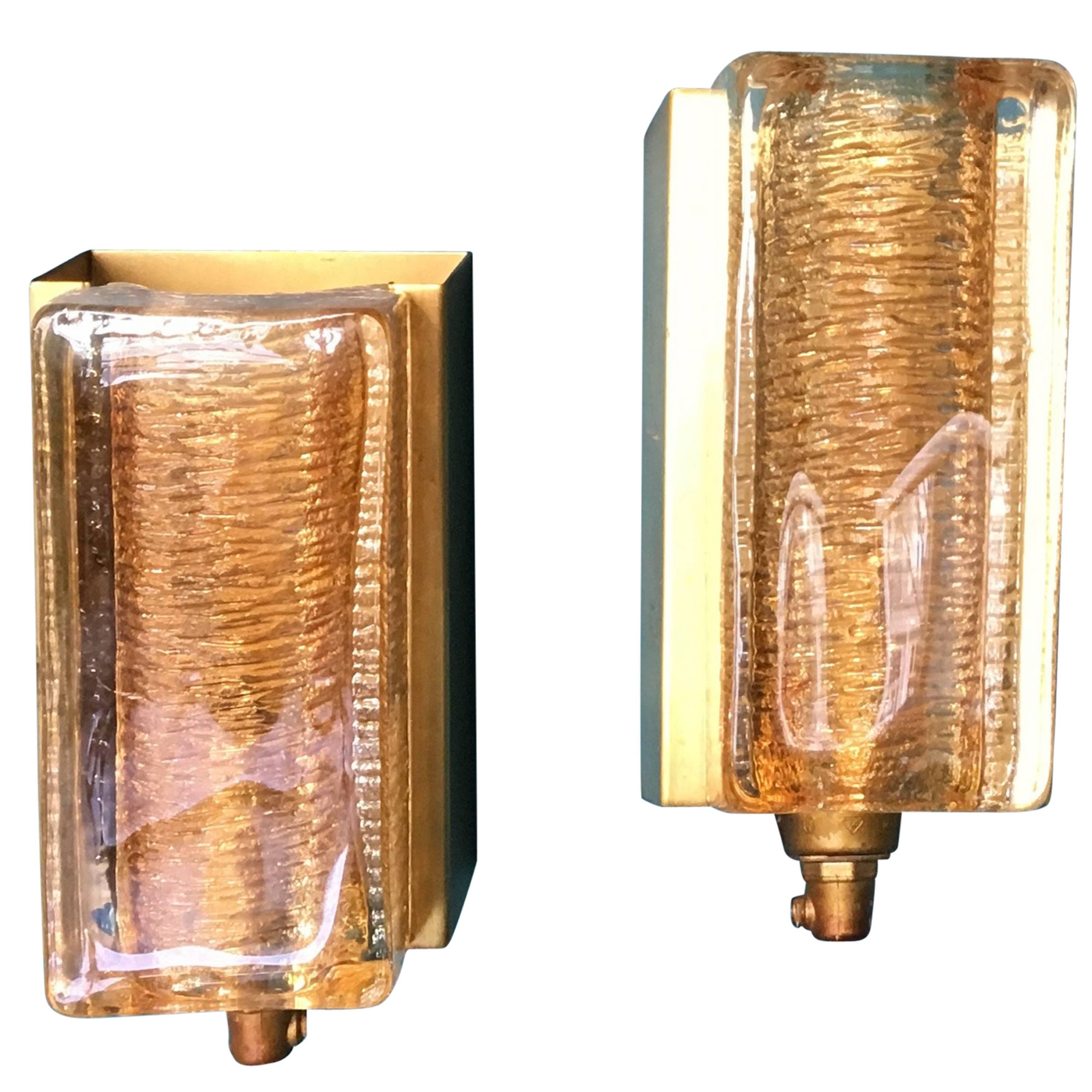Set of Two Small Danish Wall Lamps from Vitrika, 1970s