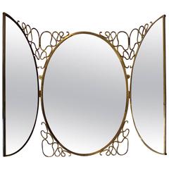 Italian Folding Mirror, 1950s 5