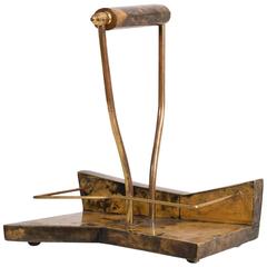 Bottle Holder in Goatskin and Brass, after Aldo Tura 4