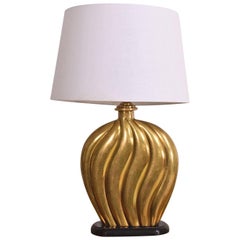 Hollywood Regency Brass Table Lamp