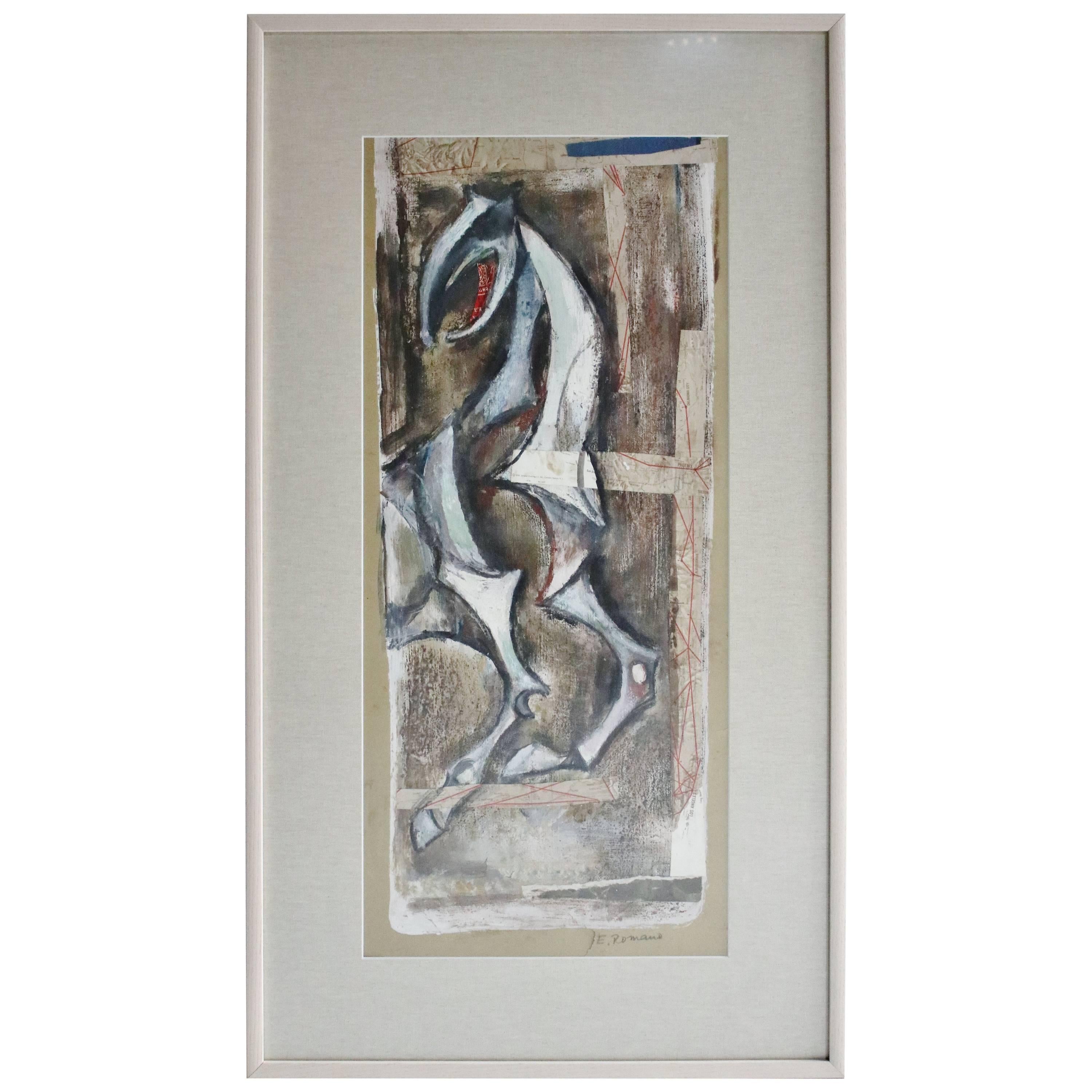 Emanuel Glicenstein Romano Painting, Signed and Framed
