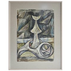 Emanuel Romano Glicenstein Painting, Signed and Framed
