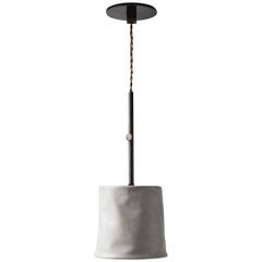 Adam Otlewski Series 01 Small Pendant in Ash Leather, Dark Patinated Brass, 2016 1