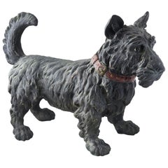 Large Early 20th Century Scottish Terrier Scottie Dog Doorstop Sculpture