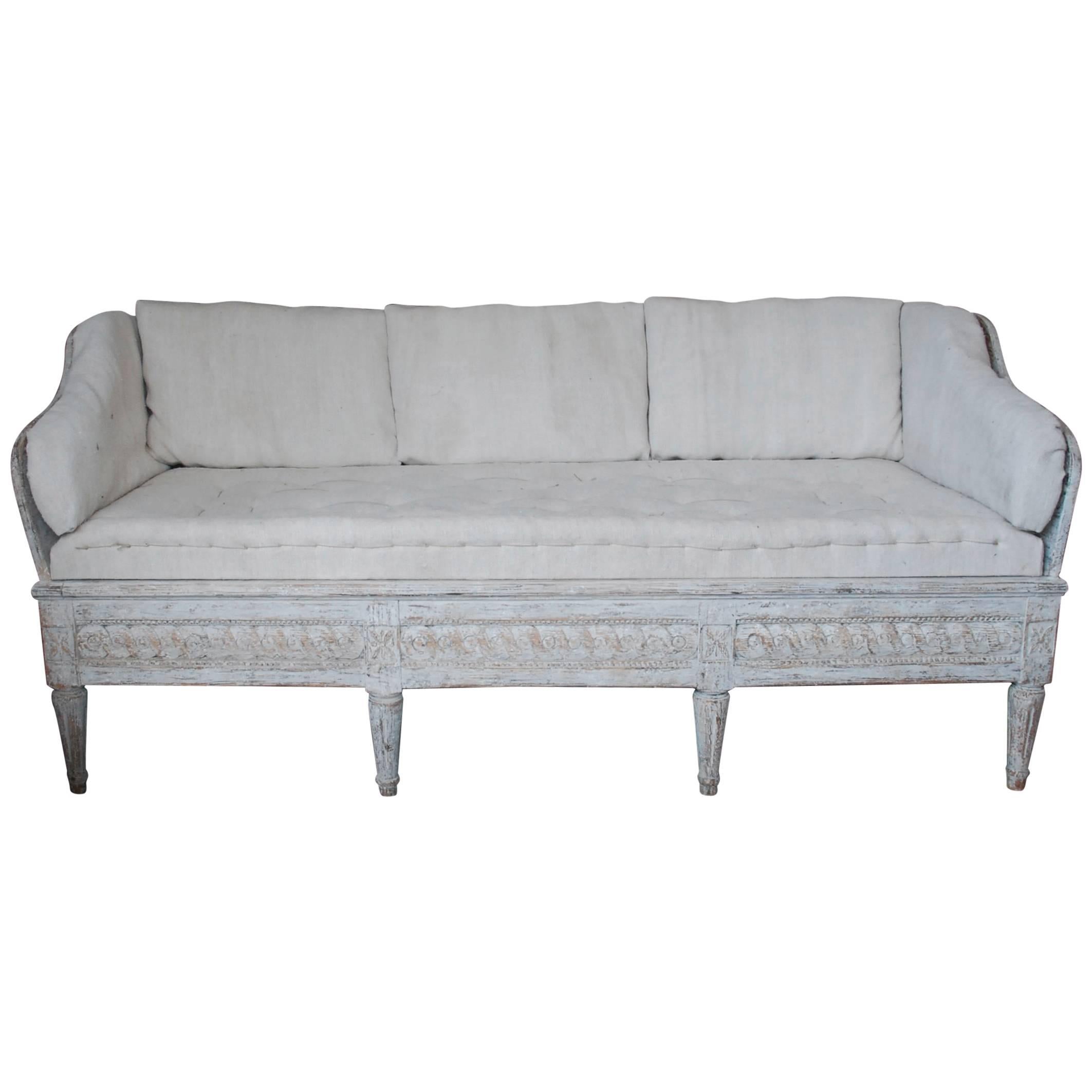 18th Century Swedish Trag Sofa For Sale