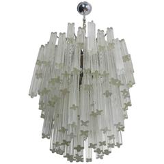1970s Murano Chandelier in the Manner of Venini, 107 Prism Quadriedri 6