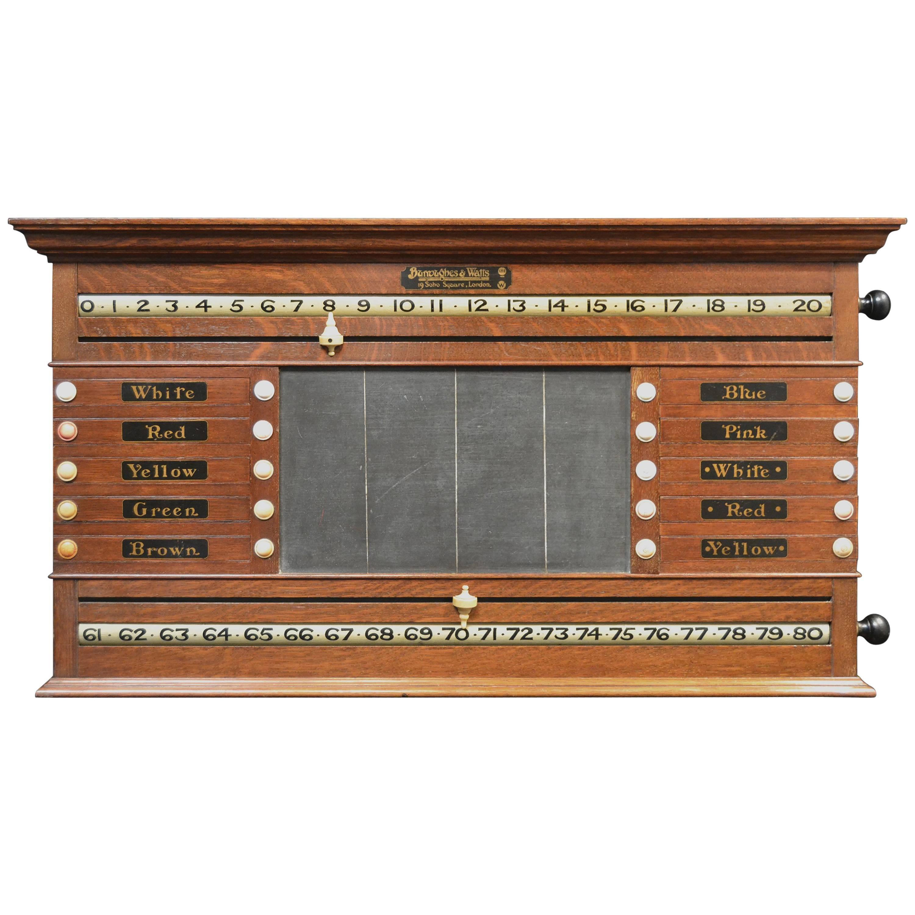 Billiards, Snooker and Life Pool Scorer, circa 1910 For Sale