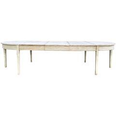 19th Century Swedish Period Gustavian Extending Table