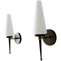 Pair of Pierre Disderot French Modern Sconces, 1950s