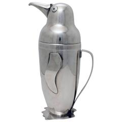 Art Deco Silverplate Penguin Cocktail Shaker