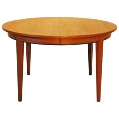 Gunni Omann Designed Mid-Century Teak Table with Three Leaves, circa 1960