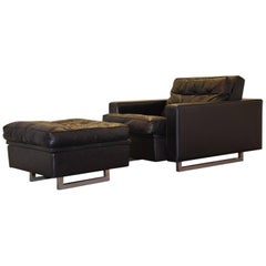 Used de Sede DS 3A "New Yorker" Armchair and Ottoman, 1970s