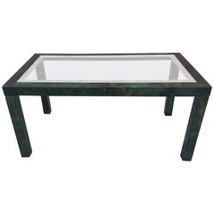 Aldo Tura Lacquered Parchment Center or Dining Table 5