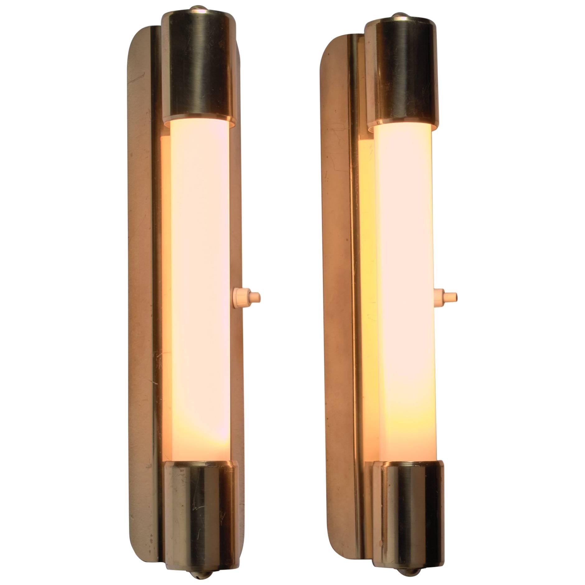 Mauri Almari Pair of Wall Lamps for Idman, Finland, 1950s