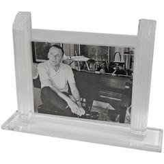 Large Modernist Clear Lucite Picture Photo Frame by Oggi Design 10