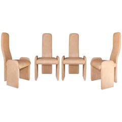 Set of Four Italian Modernist Dining Chairs Circa 1970s