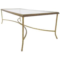 Gilded Bronze Coffee Table Attributed to Maison Bagues, circa 1950s 2