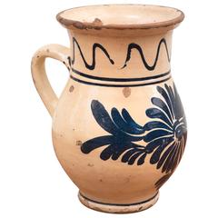 19th Century Spanish Ceramic Glazed Cream Pitcher 11