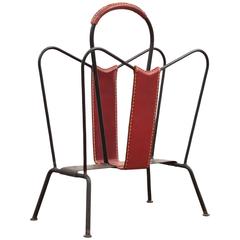 Jacques Adnet Magazine Rack, 1950s 12