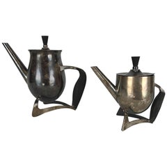 Experimental/Prototipo de juego de café/té de plata Paul Tarantino para Georg Jensen