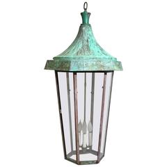 One of a Kind Large Hanging Copper Lantern 6