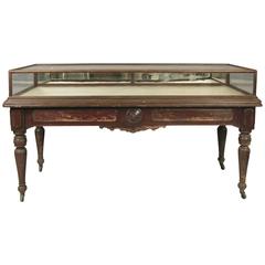 Antique Glass and Mahogany Showcase