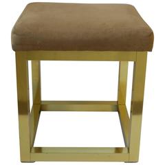 Modern Brass Bench or Stool in the Style of Paul Evans, 1970s 6