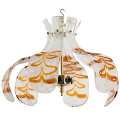 1970s Murano Glass Leaf Chandelier 3