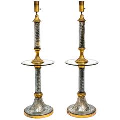 Pair of 1940s Murano Mirrored Floor Lamps 4