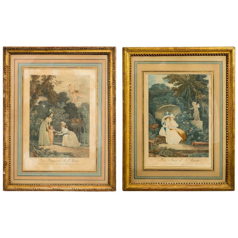 Pair of 19th Century French Prints For Sale at 1stdibs