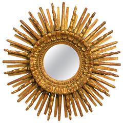Italian Giltwood Sunburst Mirror 9