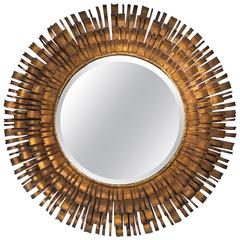 Gilt Metal Starburst Mirror