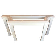 Fretwork Console Sofa Table Chinoiserie Newly Lacquered White