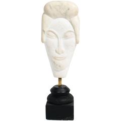 Asian Marble Bust Sculpture 12