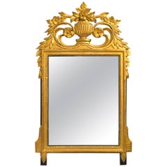 Antique Carved Giltwood French Wall Mirror