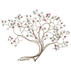 Curtis Jere Style Tree Wall Sculpture 3