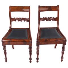 Pair of Louis Philippe Mahogany Chairs, France, circa 1880, Restored State 11