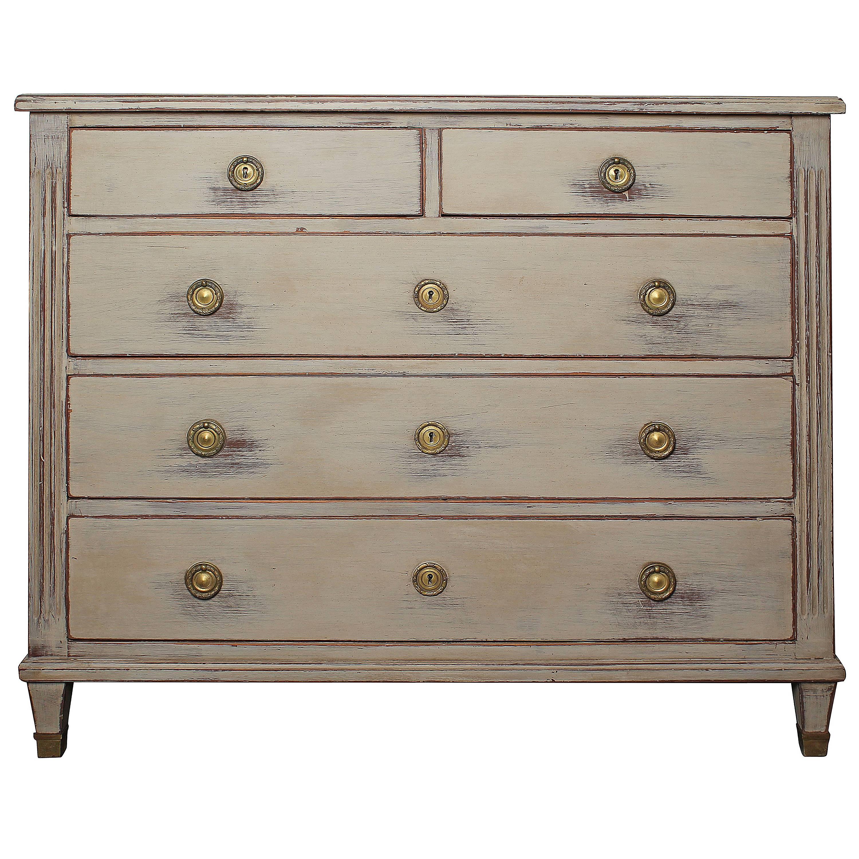 Swedish Gustavian Style Chest of Drawers For Sale