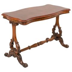 Victorian Walnut Stretcher Table