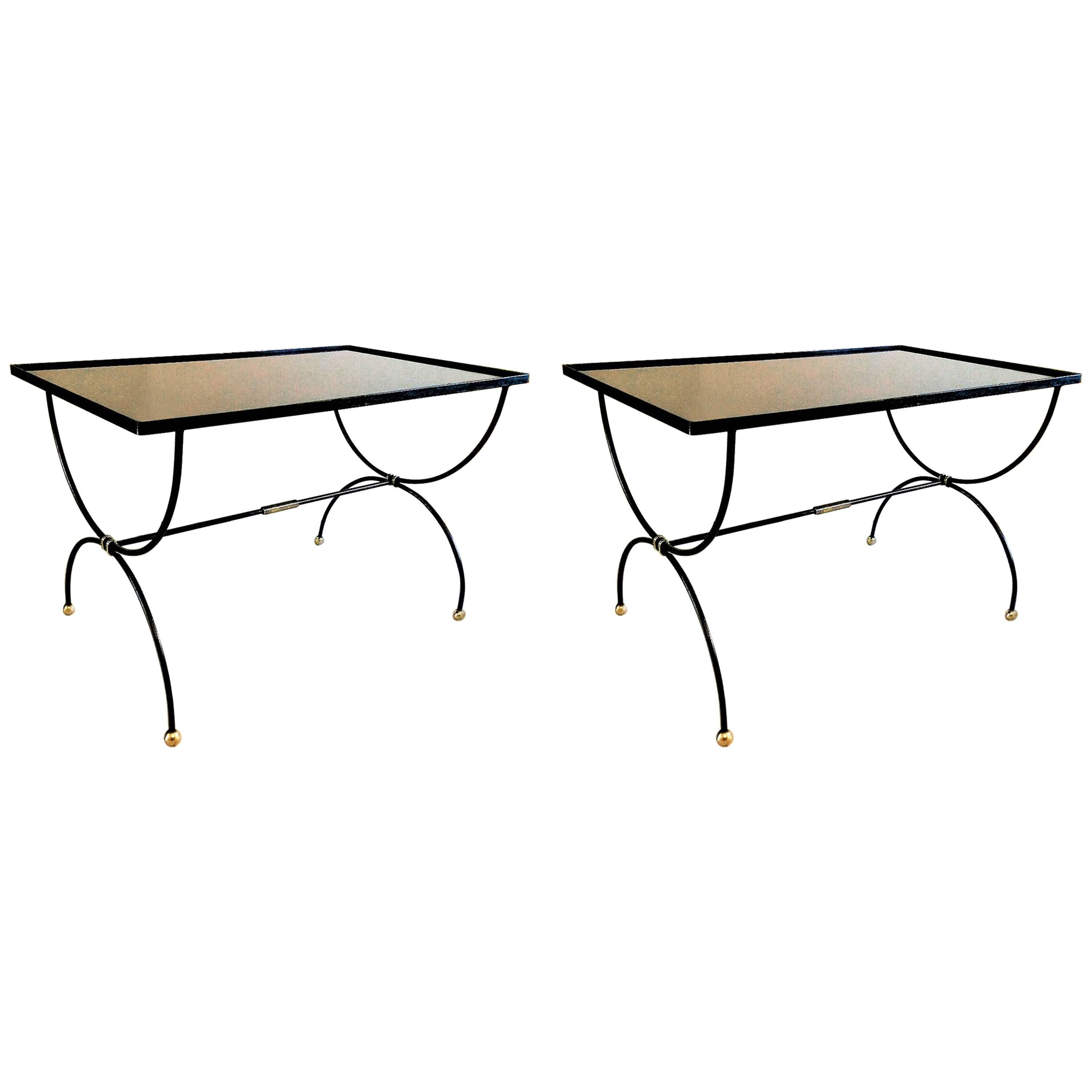Two Mid-Century Modern French Coffee Center Tables by Maison Jansen, 1950s