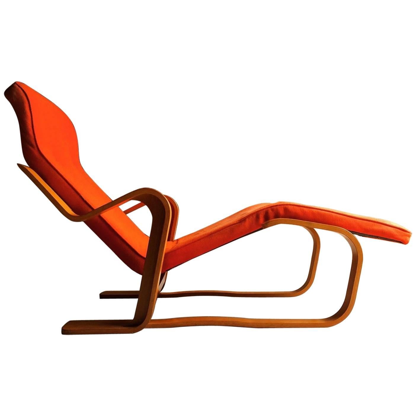Marcel Breuer Long Chair Chaise Longue, Mid-Century, 1970s Bauhaus