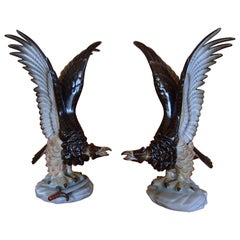 Coppia di aquile di porcellana Herend